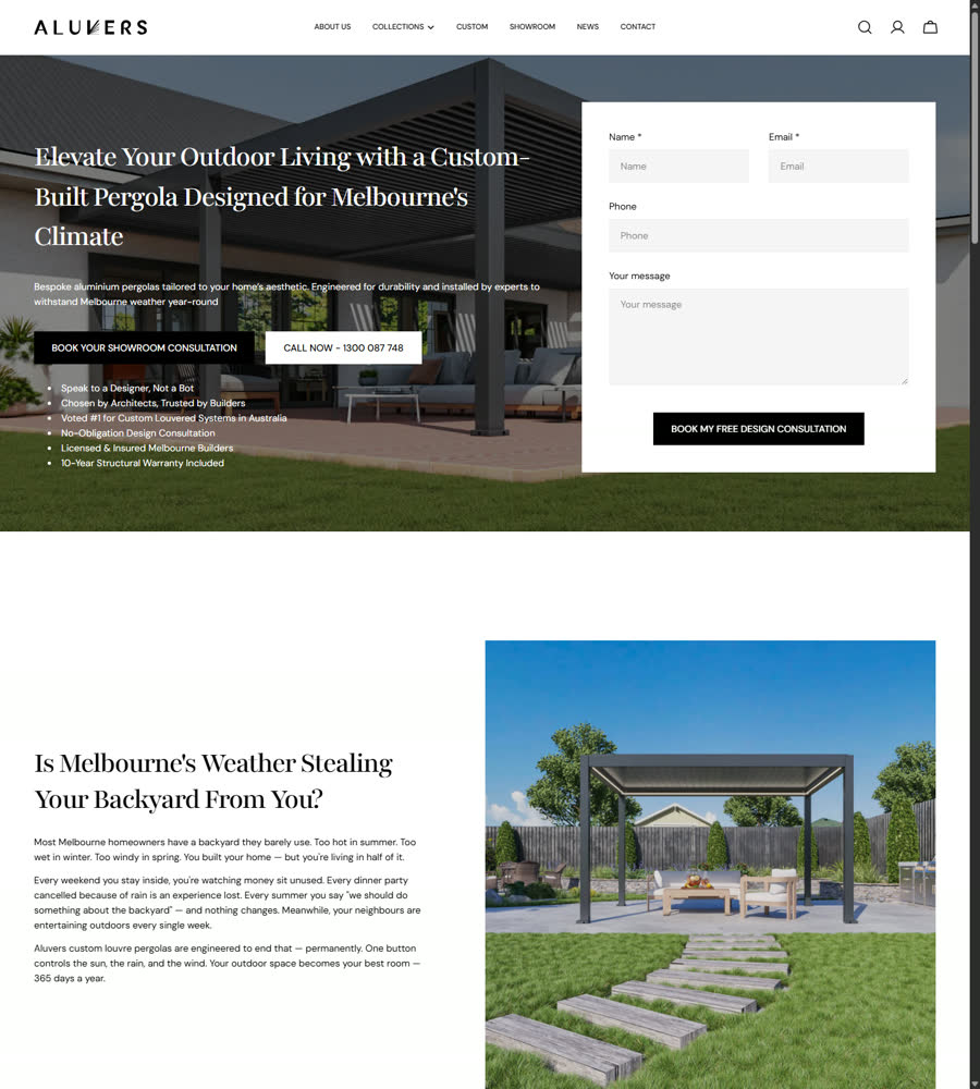 The paid ad landing page